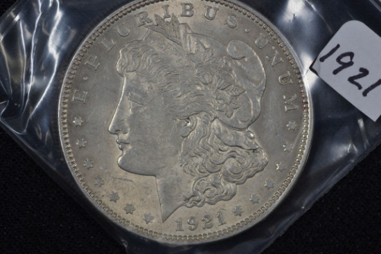 1921 Morgan Dollar; AU