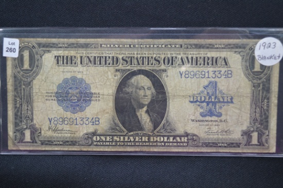 1923 One Dollar Blue Seal Silver Certificate Blanket Note