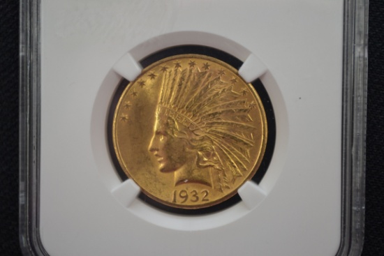 1932 Indian Head Ten Dollar Gold Coin; MS-64