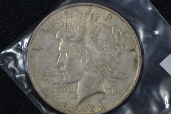 1922 Peace Dollar; XF