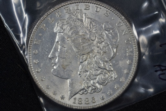 1886 Morgan Dollar; AU