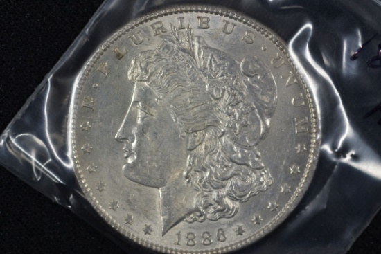 1886 Morgan Dollar; AU