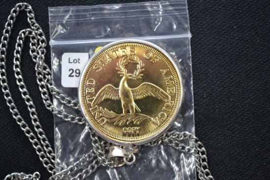 Commemorative Replica 1795 Gold Coin on Chain
