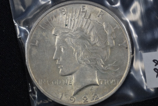 1922 Peace Dollar; Unc.