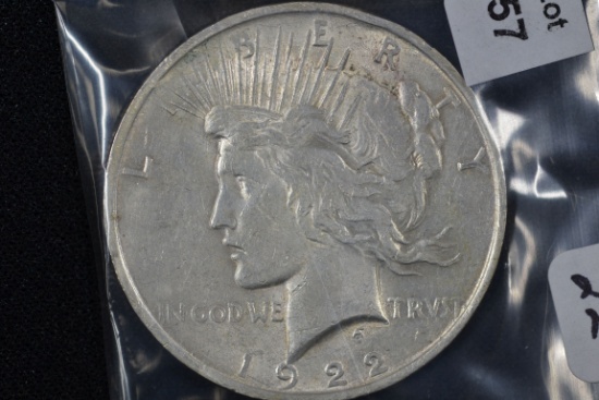 1922 Peace Dollar; Unc.