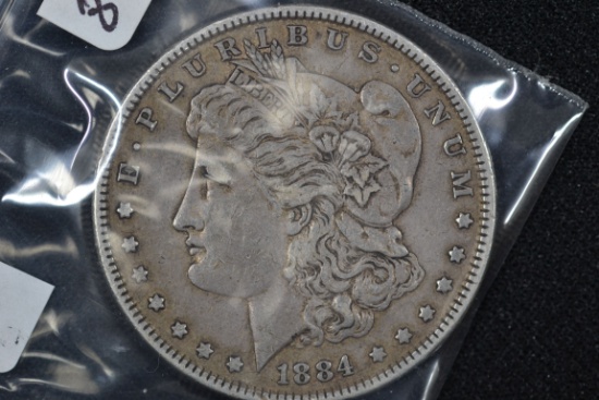 1884 Morgan Dollar; XF