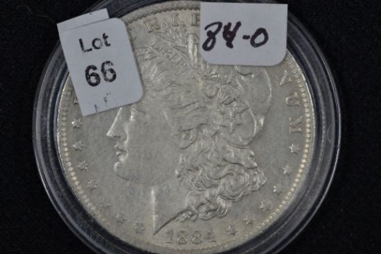 1884-O Morgan Dollar; AU