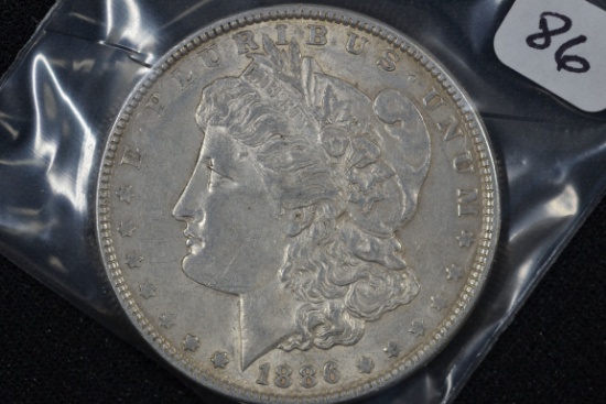 1886 Morgan Dollar; AU