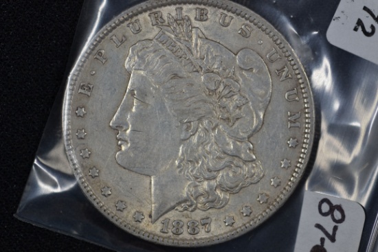 1887 Morgan Dollar; VF