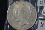 1937 Peace Dollar; VF