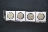 4 - Walking Liberty Half Dollars including 1941, 1942, 1943, and 1945; 4xBID