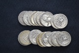 20 - Washington Silver Quarters; 20xBID