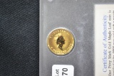 Canadian Gold Maple Leaf 1/10 oz. Coin; .999 Pure Gold