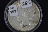 1928-S Peace Dollar; AU