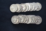 20 - Washington Silver Quarters; 20xBID
