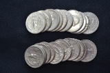 20 - Washington Silver Quarters; 20xBID