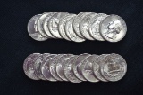 20 - 1959 Washington Silver Quarters; Unc.; 20xBID