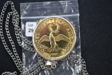 Commemorative Replica 1795 Gold Coin on Chain