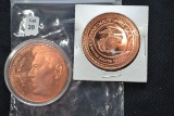 Pair of 1 oz. Copper Rounds