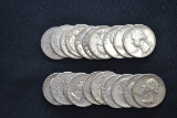 20 - Washington Silver Quarters; 20xBID