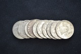 10 - 1948D Franklin Half Dollars; 10xBID