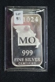 Missouri 1/2 oz. Silver Bar