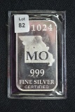 Missouri 1/2 oz. Silver Bar