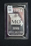 Missouri 1/2 oz. Silver Bar