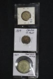 Group of 3 Coins including 1942 Great Britain Six Pence, 1923 Great Britain One Florian, and 1919 Ca