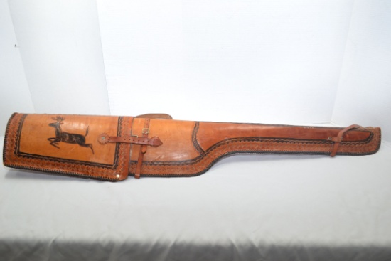 Hand-Tooled Leather Padded Rifle Satchel