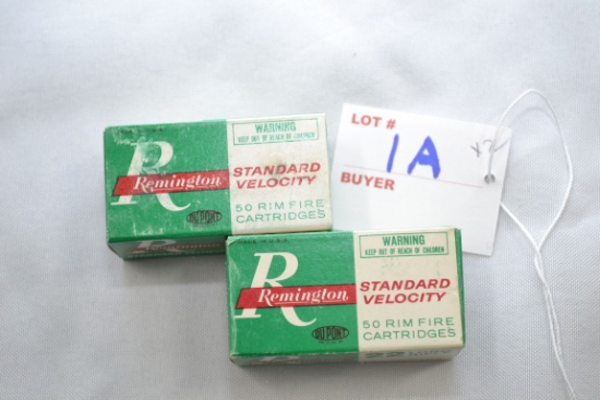 2 Boxes - Remington Standard Velocity .22 LR Cartridges; 50 Rds./Box; 2xBID