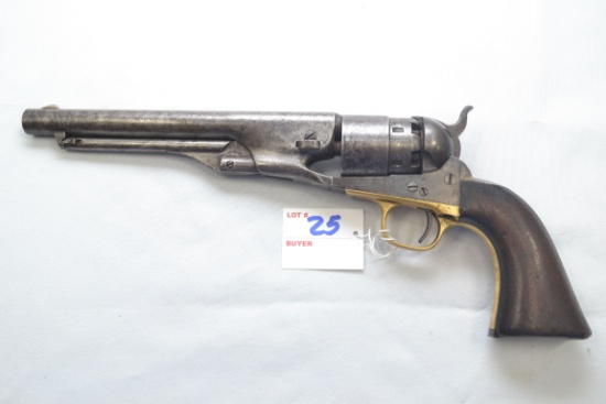 Colt Army Model 1860 Single Action Cap and Ball 6-Shot Black Powder Revolver w/8"Round  BBL, Texas N