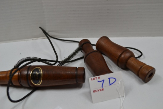Group of 3 Walnut Duck Calls including SureShot