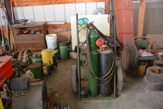 Acetylene Torch Set w/Cart on Rubber Wheels