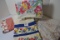 Group of 4 Vintage Table Cloths, Assorted Patterns