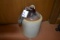 Vintage 1 Gallon Brown Top Crock Jug w/Leather Strap