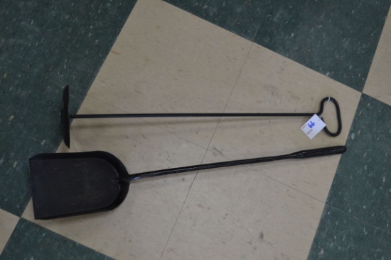 Vintage Cast Iron Cream Stirrer and Ash Scoop