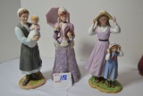 Group of 3 Home Interiors Figurines including Rebekah, Summer Days, and Miss Violet