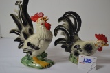 Pair of 1950s Lefton Rooster Figurines; 6