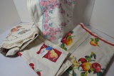 Group of 4 Vintage Table Cloths, Assorted Patterns