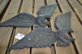 Pair of 1970s Eagle Metal Wall Hangings by Royle