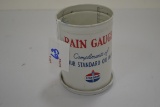 Vintage Standard Oil Tin Rain Gauge with Detachable Base