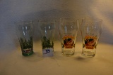 Group of 4 Coca-Cola Christmas Beverage Glasses