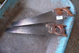 Pair of Vintage Hand Saws by Warrant Superior and Diston & Son