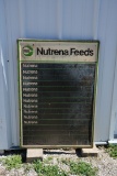 Vintage Nutrena Feed Metal Advertising Chalkboard; 39