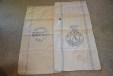 Pair of Vintage Sacks including Bakers Bemis and Fulton Seamless