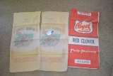 Group of 3 Vintage Royal and Gro-Coated Clover Seed Bags