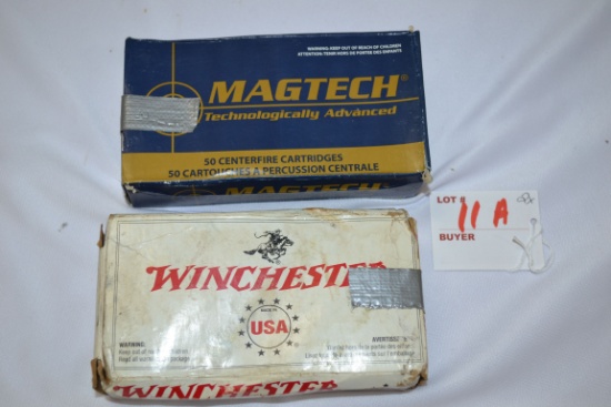 2 Boxes Ammo including 1 Box - Winchester .380 Auto 95 gr. FMJ and 1 Box - Magtech .380 Auto 95 gr.