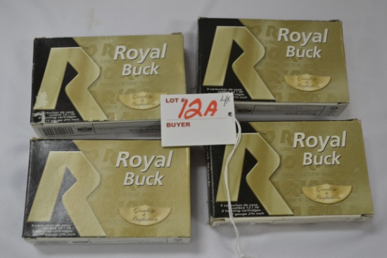 5 Boxes - Royal Buck 12 Ga. 00 Buck; 5 Rds./Box; 5xBID