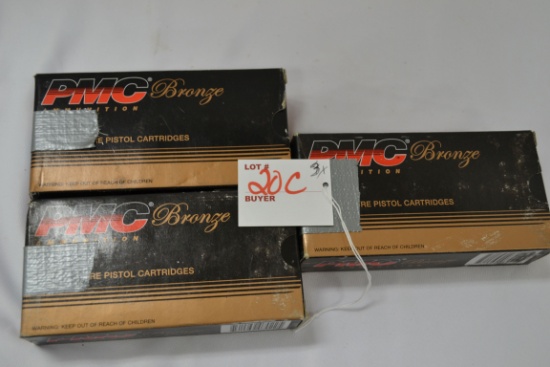 3 Boxes - PMC Bronze .45 Auto 230 gr. FMJ; 50 Rds./Box; 3xBID